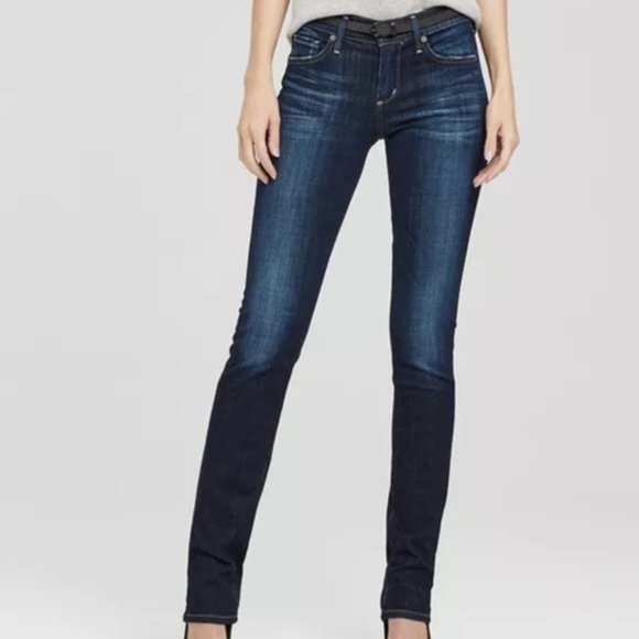 CITIZENS OF HUMANITY Ava low rise straight leg jeans in dark Amuse wash - Picture 1 of 11
